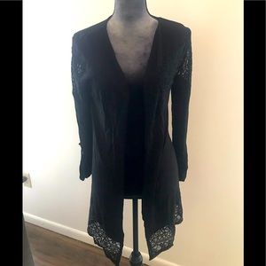Black dressy cardigan style top